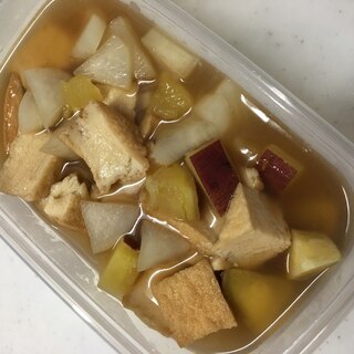 厚揚げ豆腐と大根とサツマイモの煮物(*^^*)☆